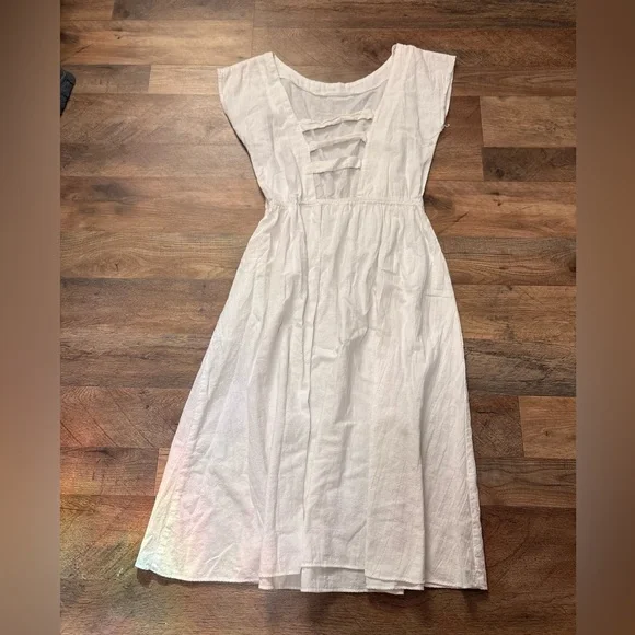 ❌❌sold❌❌Elegant White Midi Dress for Women - Picture 2 of 2